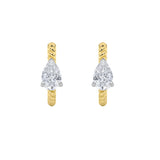 1CTW Pear Shaped Lab Grown Diamond (F/VS) Hoop Earrings in 14K Gold