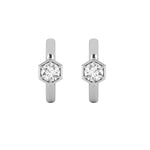 0.5CTW Round Shaped Lab Grown Diamond (F/VS) Hoop Earrings in 14K Gold