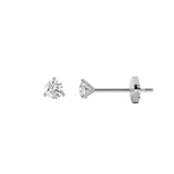 0.5CTW Round Shaped Lab Grown Diamond (G/VS) Three Prong Martini Stud Earrings in 14K Gold