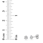 0.5CTW Round Shaped Lab Grown Diamond (G/VS) Three Prong Martini Stud Earrings in 14K Gold