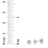 0.5CTW Round Shaped Lab Grown Diamond (G/VS) Three Prong Martini Stud Earrings in 14K Gold