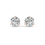 3.5CTW Round Shaped Lab Grown Diamond (F/VS) Earring in 14K Rose Gold