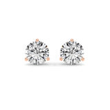 3.5CTW Round Shaped Lab Grown Diamond (F/VS) Earring in 14K Rose Gold