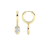 0.6CTW Marquise Shaped Lab Grown Diamond (F/VS) Dangle Earrings in 14K Gold