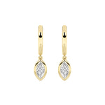 0.6CTW Marquise Shaped Lab Grown Diamond (F/VS) Dangle Earrings in 14K Gold