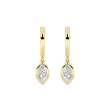 0.6CTW Marquise Shaped Lab Grown Diamond (F/VS) Dangle Earrings in 14K Gold