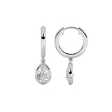 1CTW Pear Shaped Lab Grown Diamond (F/VS) Dangle Earrings in 14K Gold
