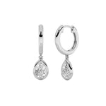 1CTW Pear Shaped Lab Grown Diamond (F/VS) Dangle Earrings in 14K Gold