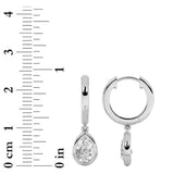 1CTW Pear Shaped Lab Grown Diamond (F/VS) Dangle Earrings in 14K Gold