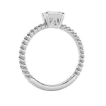 0.5CTW Emerald Shaped Lab Grown Diamond (F/VS) Petite Solitaire Engagement RING in 14K Gold