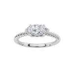 0.5CTW Marquise Shaped Lab Grown Diamond (F/VS) Petite Solitaire Engagement RING in 14K Gold