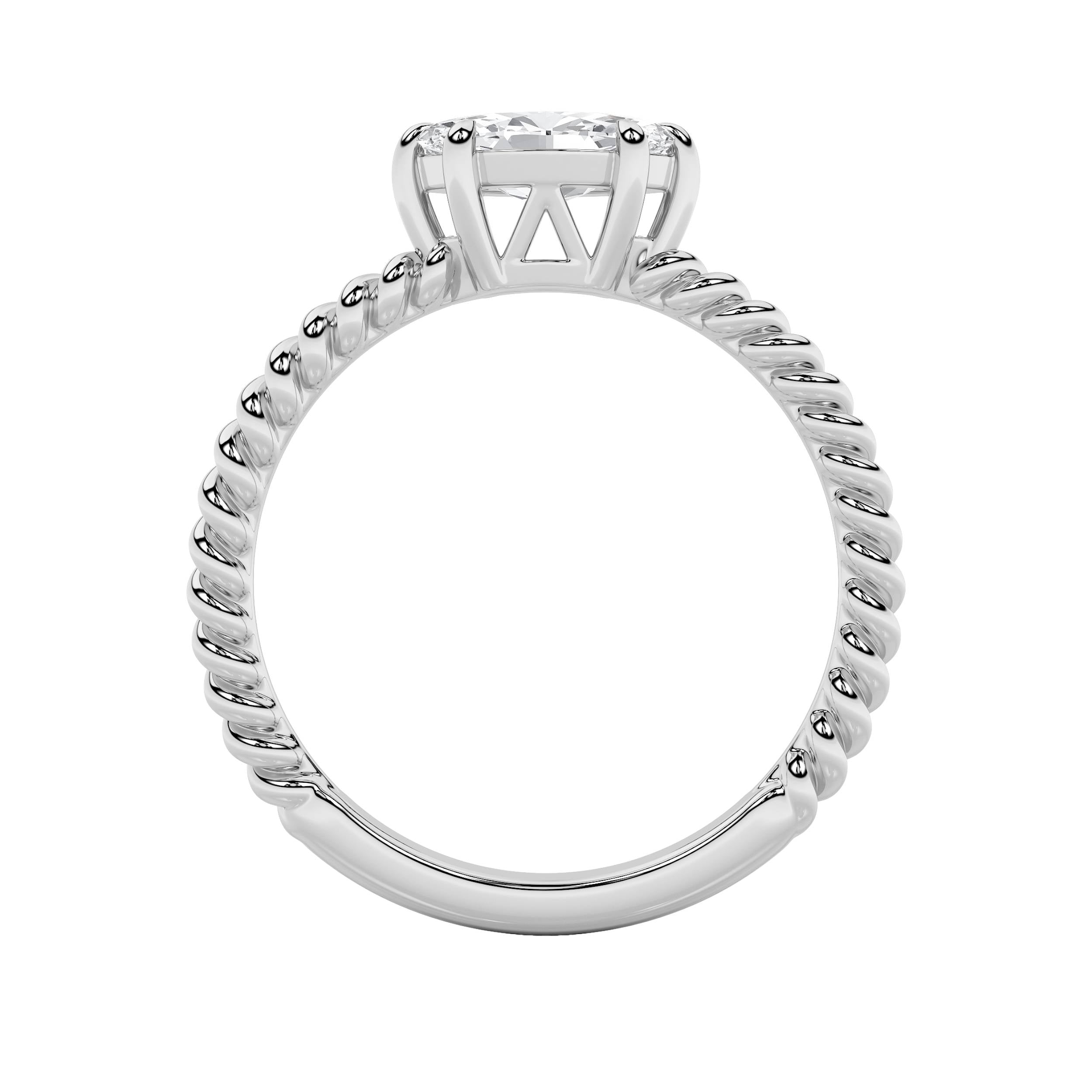0.5CTW Marquise Shaped Lab Grown Diamond (F/VS) Petite Solitaire Engagement RING in 14K Gold