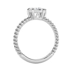 0.5CTW Marquise Shaped Lab Grown Diamond (F/VS) Petite Solitaire Engagement RING in 14K Gold