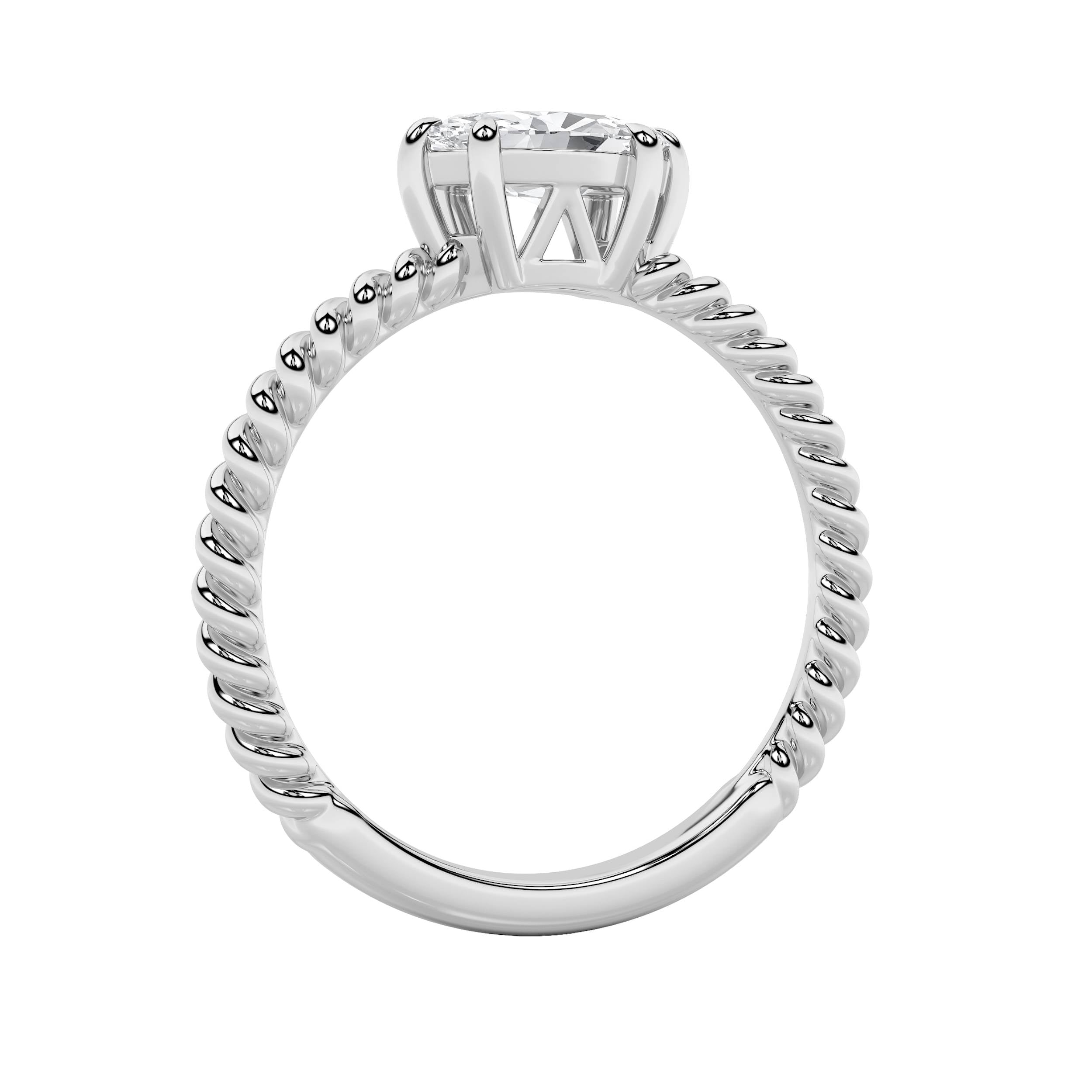 0.5CTW Marquise Shaped Lab Grown Diamond (F/VS) Petite Solitaire Engagement RING in 14K Gold