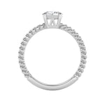 0.5CTW Oval Shaped Lab Grown Diamond (F/VS) Petite Solitaire Engagement RING in 14K Gold