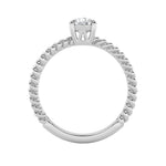 0.5CTW Round Shaped Lab Grown Diamond (F/VS) Solitaire Engagement Ring in 14K Gold