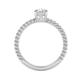 0.5CTW Round Shaped Lab Grown Diamond (F/VS) Solitaire Engagement Ring in 14K Gold