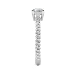 0.5CTW Round Shaped Lab Grown Diamond (F/VS) Solitaire Engagement Ring in 14K Gold