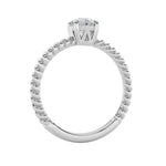 0.5CTW Round Shaped Lab Grown Diamond (F/VS) Solitaire Engagement Ring in 14K Gold