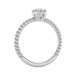 0.5CTW Round Shaped Lab Grown Diamond (F/VS) Solitaire Engagement Ring in 14K Gold