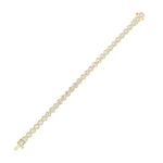 10CTW Round Shaped Lab Grown Diamond (F/VS) Bracelet in 14K Gold