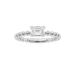 0.5CTW Emerald Shaped Lab Grown Diamond (F/VS) Petite Solitaire Engagement Ring in 14K Gold