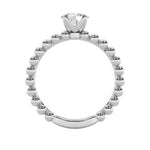 0.5CTW Oval Shaped Lab Grown Diamond (F/VS) Petite Solitaire Engagement Ring in 14K Gold