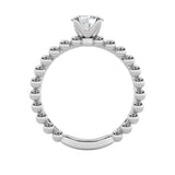 0.5CTW Oval Shaped Lab Grown Diamond (F/VS) Petite Solitaire Engagement Ring in 14K Gold
