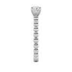0.5CTW Oval Shaped Lab Grown Diamond (F/VS) Petite Solitaire Engagement Ring in 14K Gold