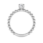 0.5CTW Round Shaped Lab Grown Diamond (F/VS) Petite Solitaire Engagement Ring in 14K Gold