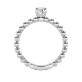 0.5CTW Round Shaped Lab Grown Diamond (F/VS) Petite Solitaire Engagement Ring in 14K Gold
