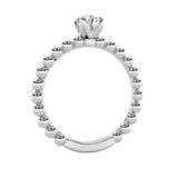 0.5CTW Round Shaped Lab Grown Diamond (F/VS) Petite Solitaire Engagement Ring in 14K Gold