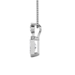 1CTW Emerald Shaped Lab Grown Diamond (F/VS) Toi et Moi Fashiion Pendant in 14K Gold