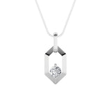 0.25CTW Round Shaped Lab Grown Diamond (F/VS) Fancy Pendant in 14K White Gold