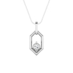 0.25CTW Round Shaped Lab Grown Diamond (F/VS) Fancy Pendant in 14K White Gold