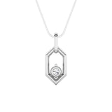 0.25CTW Round Shaped Lab Grown Diamond (F/VS) Fancy Pendant in 14K White Gold