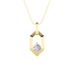 0.25CTW Round Shaped Lab Grown Diamond (F/VS) Fancy Pendant in 14K Yellow Gold