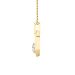 0.25CTW Round Shaped Lab Grown Diamond (F/VS) Fancy Pendant in 14K Yellow Gold