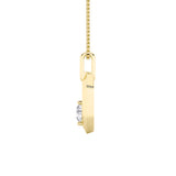 0.25CTW Round Shaped Lab Grown Diamond (F/VS) Fancy Pendant in 14K Yellow Gold