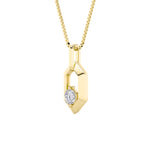0.25CTW Round Shaped Lab Grown Diamond (F/VS) Fancy Pendant in 14K Yellow Gold