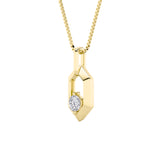 0.25CTW Round Shaped Lab Grown Diamond (F/VS) Fancy Pendant in 14K Yellow Gold
