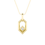 0.25CTW Round Shaped Lab Grown Diamond (F/VS) Fancy Pendant in 14K Yellow Gold