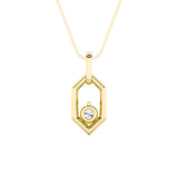 0.25CTW Round Shaped Lab Grown Diamond (F/VS) Fancy Pendant in 14K Yellow Gold