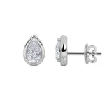 2CTW Pear Shaped Lab Grown Diamond (F/VS) Stud Earrings in 14K Gold