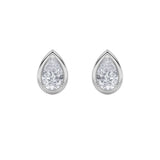 2CTW Pear Shaped Lab Grown Diamond (F/VS) Stud Earrings in 14K Gold