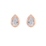 2CTW Pear Shaped Lab Grown Diamond (F/VS) Stud Earrings in 14K Gold