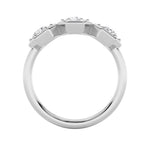 1CTW Round Shaped Lab Grown Diamond (F/VS) Three Stone Ring in 14K Gold