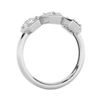 1CTW Round Shaped Lab Grown Diamond (F/VS) Three Stone Ring in 14K Gold