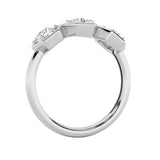 1CTW Round Shaped Lab Grown Diamond (F/VS) Three Stone Ring in 14K Gold