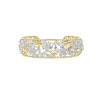 23.5CTW Mix Shaped Lab Grown Diamond (F/VS) Fancy Flower Bracelet in 14K Gold